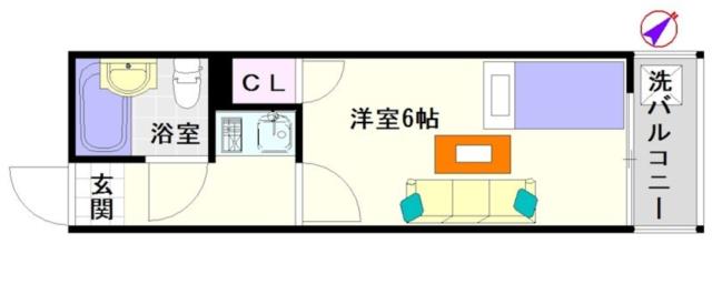 大阪市浪速区敷津西(JR大阪環状線今宮駅)のマンション間取 大阪市浪速区敷津西(JR大阪環状線今宮駅)のマンション間取
