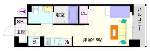 大阪市浪速区塩草(JR大阪環状線芦原橋駅)のマンション間取 大阪市浪速区塩草(JR大阪環状線芦原橋駅)のマンション間取