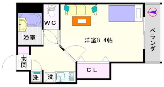 大阪市浪速区日本橋東(大阪メトロ堺筋線恵美須町駅)のマンション間取 大阪市浪速区日本橋東(大阪メトロ堺筋線恵美須町駅)のマンション間取