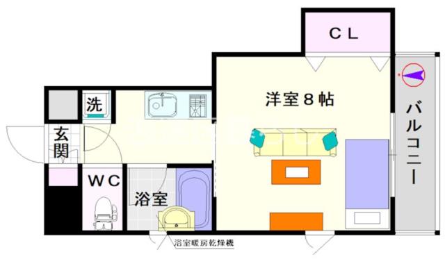 大阪市浪速区日本橋東(大阪メトロ堺筋線恵美須町駅)のマンション間取 大阪市浪速区日本橋東(大阪メトロ堺筋線恵美須町駅)のマンション間取