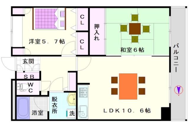 大阪市浪速区恵美須西(JR大阪環状線新今宮駅)のマンション間取 大阪市浪速区恵美須西(JR大阪環状線新今宮駅)のマンション間取