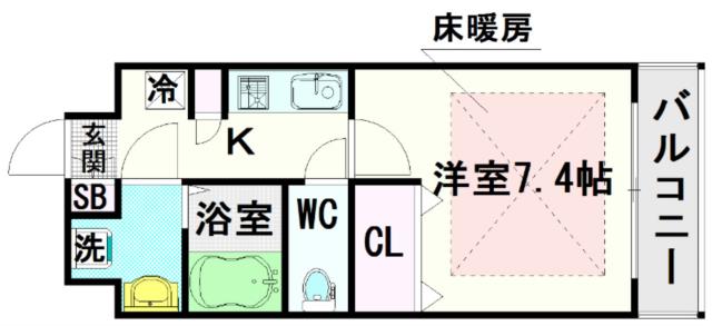 大阪市浪速区桜川(阪神なんば線桜川駅)のマンション間取 大阪市浪速区桜川(阪神なんば線桜川駅)のマンション間取