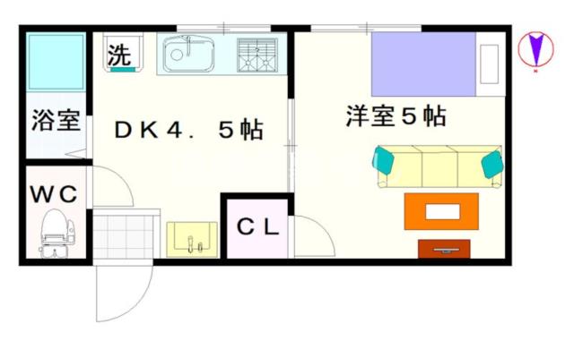 大阪市浪速区大国(大阪メトロ御堂筋線大国町駅)のマンション間取 大阪市浪速区大国(大阪メトロ御堂筋線大国町駅)のマンション間取