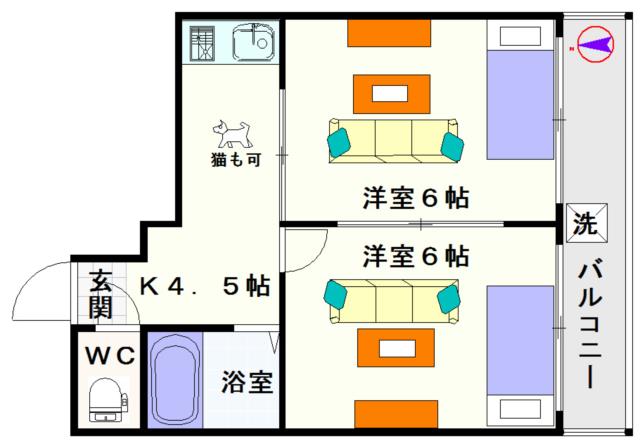 大阪市浪速区大国(大阪メトロ御堂筋線大国町駅)のマンション間取 大阪市浪速区大国(大阪メトロ御堂筋線大国町駅)のマンション間取