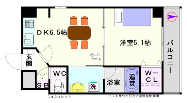 大阪市浪速区元町(大阪メトロ御堂筋線大国町駅)のマンション間取 大阪市浪速区元町(大阪メトロ御堂筋線大国町駅)のマンション間取