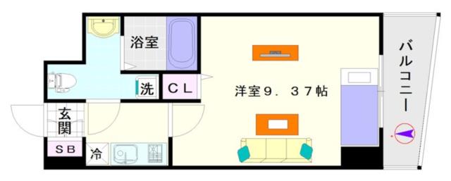 大阪市浪速区日本橋(南海本線難波駅)のマンション間取 大阪市浪速区日本橋(南海本線難波駅)のマンション間取
