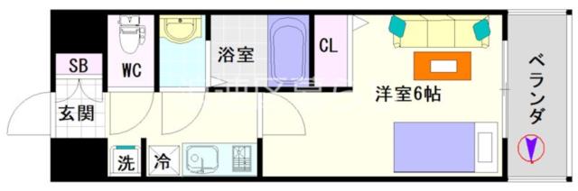 大阪市浪速区大国(大阪メトロ御堂筋線大国町駅)のマンション間取 大阪市浪速区大国(大阪メトロ御堂筋線大国町駅)のマンション間取