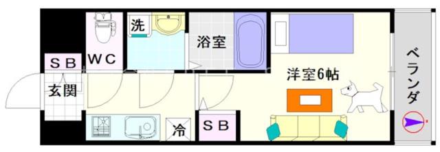 大阪市浪速区幸町(大阪メトロ長堀鶴見緑地線ドーム前千代崎駅)の分譲賃貸マンション間取 大阪市浪速区幸町(大阪メトロ長堀鶴見緑地線ドーム前千代崎駅)の分譲賃貸マンション間取