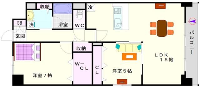 大阪市浪速区木津川(大阪メトロ長堀鶴見緑地線大正駅)のマンション間取 大阪市浪速区木津川(大阪メトロ長堀鶴見緑地線大正駅)のマンション間取