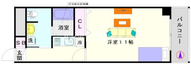 大阪市浪速区恵美須西(大阪メトロ堺筋線恵美須町駅)のマンション間取 大阪市浪速区恵美須西(大阪メトロ堺筋線恵美須町駅)のマンション間取
