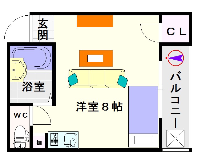 大阪市浪速区恵美須西(JR大阪環状線新今宮駅)のマンション間取 大阪市浪速区恵美須西(JR大阪環状線新今宮駅)のマンション間取