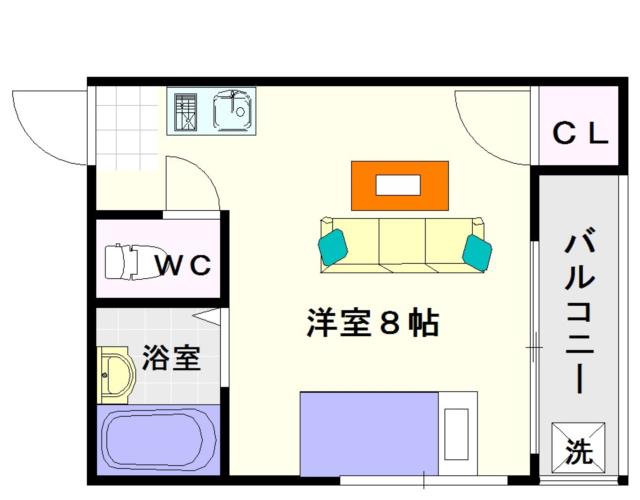 大阪市浪速区恵美須西(JR大阪環状線新今宮駅)のマンション間取 大阪市浪速区恵美須西(JR大阪環状線新今宮駅)のマンション間取