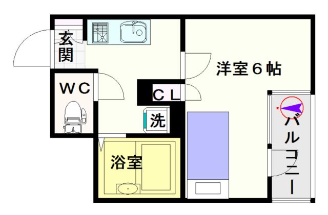 大阪市浪速区恵美須西(南海高野線今宮戎駅)のマンション間取 大阪市浪速区恵美須西(南海高野線今宮戎駅)のマンション間取