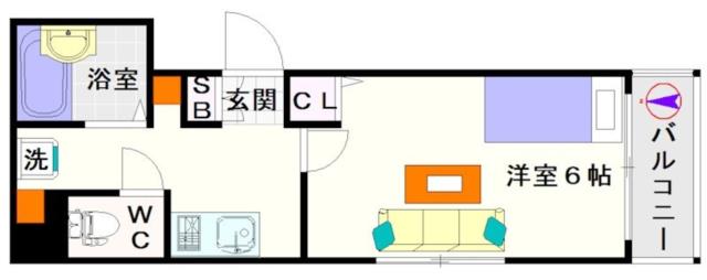 大阪市浪速区恵美須西(南海高野線今宮戎駅)のマンション間取 大阪市浪速区恵美須西(南海高野線今宮戎駅)のマンション間取