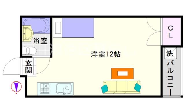 大阪市浪速区大国(JR大和路線今宮駅)のマンション間取 大阪市浪速区大国(JR大和路線今宮駅)のマンション間取