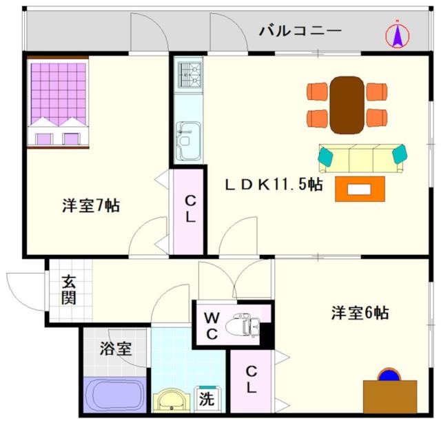 大阪市浪速区稲荷(JR大和路線JR難波駅)のマンション間取 大阪市浪速区稲荷(JR大和路線JR難波駅)のマンション間取