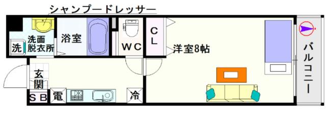 大阪市浪速区戎本町(大阪メトロ御堂筋線大国町駅)のマンション間取 大阪市浪速区戎本町(大阪メトロ御堂筋線大国町駅)のマンション間取