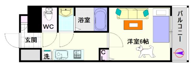 大阪市浪速区芦原(JR大阪環状線芦原橋駅)のマンション間取 大阪市浪速区芦原(JR大阪環状線芦原橋駅)のマンション間取