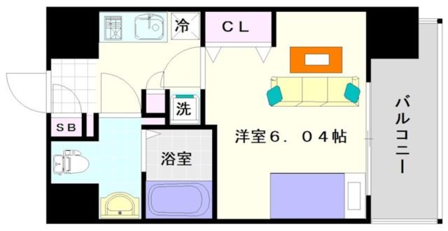 大阪市浪速区恵美須西(大阪メトロ堺筋線恵美須町駅)のマンション間取 大阪市浪速区恵美須西(大阪メトロ堺筋線恵美須町駅)のマンション間取