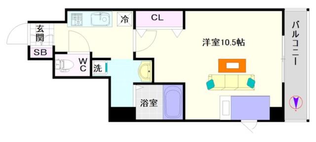 大阪市浪速区幸町(大阪メトロ千日前線桜川駅)のマンション間取 大阪市浪速区幸町(大阪メトロ千日前線桜川駅)のマンション間取