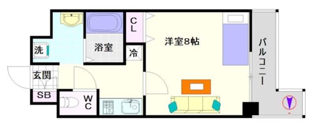 大阪市浪速区幸町(大阪メトロ千日前線桜川駅)のマンション間取 大阪市浪速区幸町(大阪メトロ千日前線桜川駅)のマンション間取