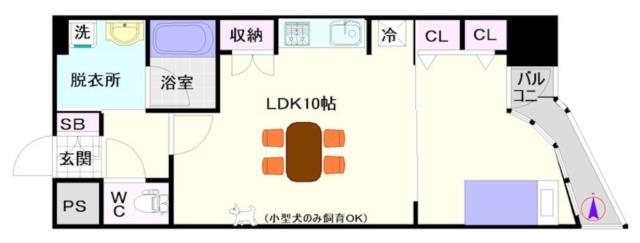 大阪市浪速区下寺(大阪メトロ谷町線四天王寺前夕陽ヶ丘駅)のマンション間取 大阪市浪速区下寺(大阪メトロ谷町線四天王寺前夕陽ヶ丘駅)のマンション間取