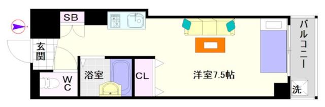 大阪市浪速区戎本町(南海高野線今宮戎駅)のマンション間取 大阪市浪速区戎本町(南海高野線今宮戎駅)のマンション間取