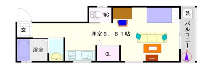 大阪市西成区南津守(大阪メトロ四つ橋線北加賀屋駅)のアパート間取 大阪市西成区南津守(大阪メトロ四つ橋線北加賀屋駅)のアパート間取