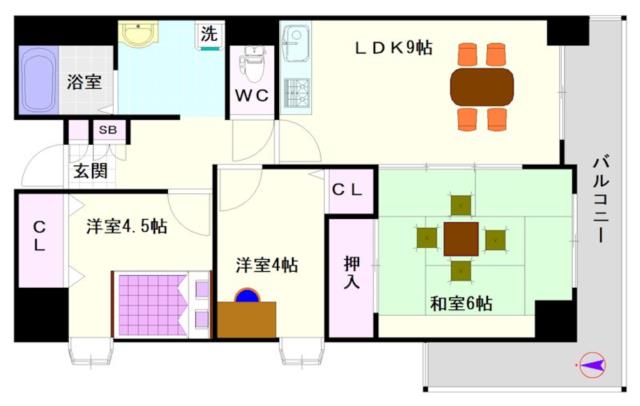 大阪市浪速区桜川(大阪メトロ千日前線桜川駅)のマンション間取 大阪市浪速区桜川(大阪メトロ千日前線桜川駅)のマンション間取