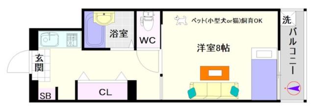 大阪市浪速区幸町(大阪メトロ千日前線桜川駅)のマンション間取 大阪市浪速区幸町(大阪メトロ千日前線桜川駅)のマンション間取