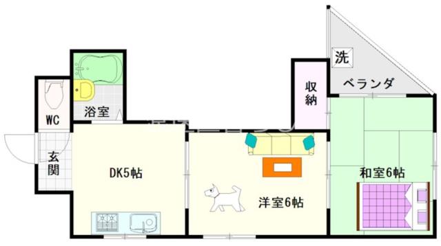 大阪市浪速区大国(JR大阪環状線今宮駅)のマンション間取 大阪市浪速区大国(JR大阪環状線今宮駅)のマンション間取