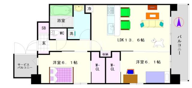 大阪市浪速区木津川(大阪メトロ千日前線桜川駅)のマンション間取 大阪市浪速区木津川(大阪メトロ千日前線桜川駅)のマンション間取