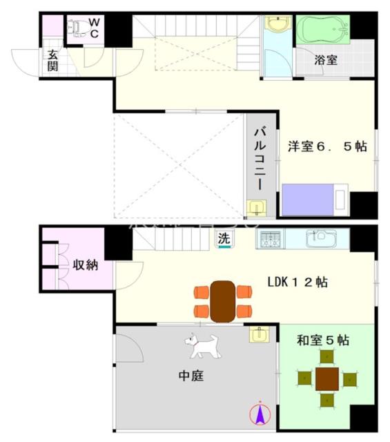 大阪市浪速区幸町(大阪メトロ長堀鶴見緑地線ドーム前千代崎駅)のマンション間取 大阪市浪速区幸町(大阪メトロ長堀鶴見緑地線ドーム前千代崎駅)のマンション間取