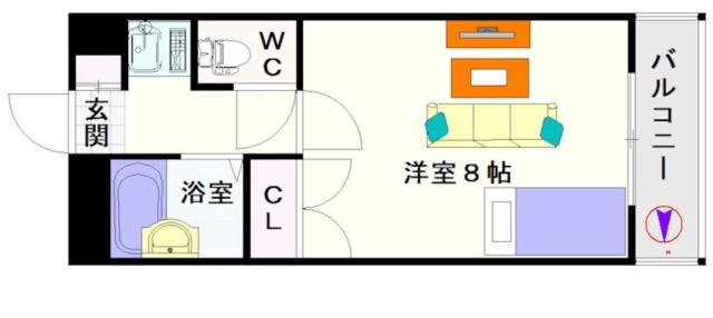 大阪市浪速区敷津西(大阪メトロ御堂筋線大国町駅)のマンション間取 大阪市浪速区敷津西(大阪メトロ御堂筋線大国町駅)のマンション間取