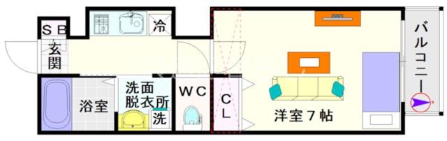大阪市浪速区日本橋(南海本線難波駅)のマンション間取 大阪市浪速区日本橋(南海本線難波駅)のマンション間取