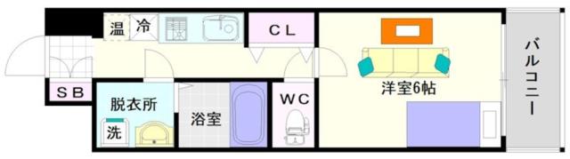 大阪市浪速区大国(JR大和路線今宮駅)のマンション間取 大阪市浪速区大国(JR大和路線今宮駅)のマンション間取