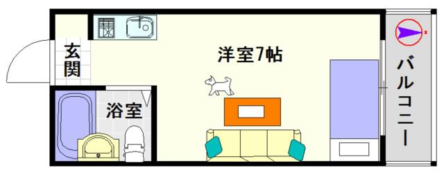大阪市浪速区戎本町(南海高野線今宮戎駅)のマンション間取 大阪市浪速区戎本町(南海高野線今宮戎駅)のマンション間取