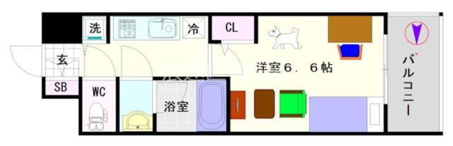 大阪市浪速区塩草(JR大阪環状線芦原橋駅)のマンション間取 大阪市浪速区塩草(JR大阪環状線芦原橋駅)のマンション間取