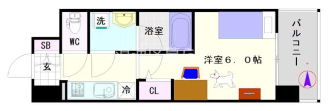 大阪市浪速区塩草(JR大阪環状線芦原橋駅)のマンション間取 大阪市浪速区塩草(JR大阪環状線芦原橋駅)のマンション間取