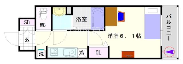 大阪市浪速区敷津西(JR大阪環状線芦原橋駅)の分譲賃貸マンション間取 大阪市浪速区敷津西(JR大阪環状線芦原橋駅)の分譲賃貸マンション間取