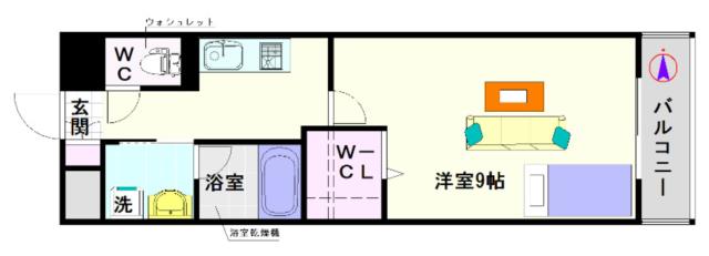 大阪市浪速区敷津東(大阪メトロ御堂筋線大国町駅)のマンション間取 大阪市浪速区敷津東(大阪メトロ御堂筋線大国町駅)のマンション間取