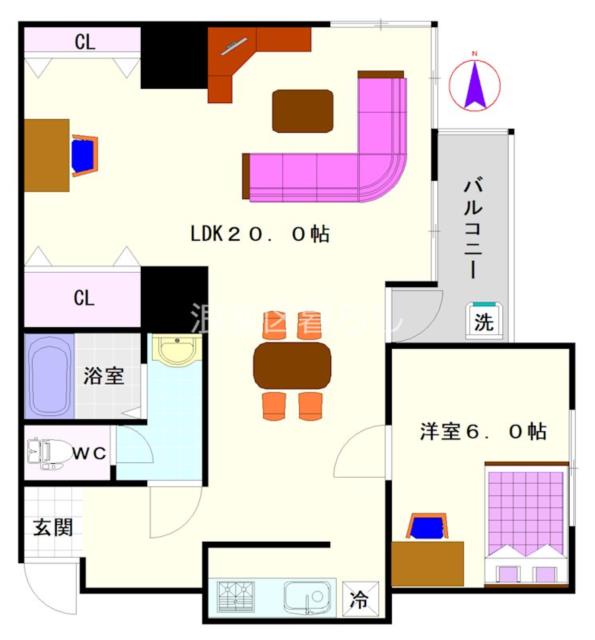 大阪市浪速区元町(大阪メトロ御堂筋線なんば駅)の分譲賃貸マンション間取 大阪市浪速区元町(大阪メトロ御堂筋線なんば駅)の分譲賃貸マンション間取