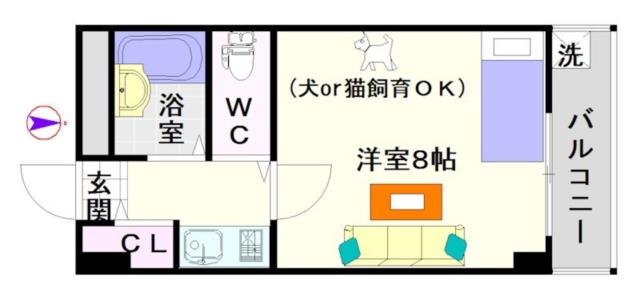 大阪市浪速区幸町(大阪メトロ千日前線桜川駅)のマンション間取 大阪市浪速区幸町(大阪メトロ千日前線桜川駅)のマンション間取