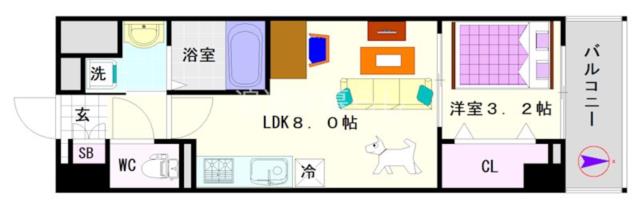 大阪市浪速区日本橋東(大阪メトロ堺筋線恵美須町駅)のマンション間取 大阪市浪速区日本橋東(大阪メトロ堺筋線恵美須町駅)のマンション間取