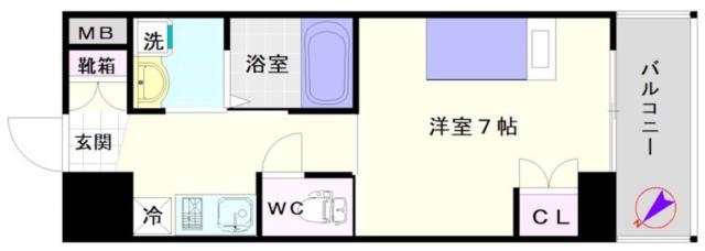 大阪市浪速区塩草(JR大阪環状線芦原橋駅)のマンション間取 大阪市浪速区塩草(JR大阪環状線芦原橋駅)のマンション間取