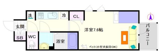 大阪市浪速区桜川(大阪メトロ千日前線桜川駅)のマンション間取 大阪市浪速区桜川(大阪メトロ千日前線桜川駅)のマンション間取