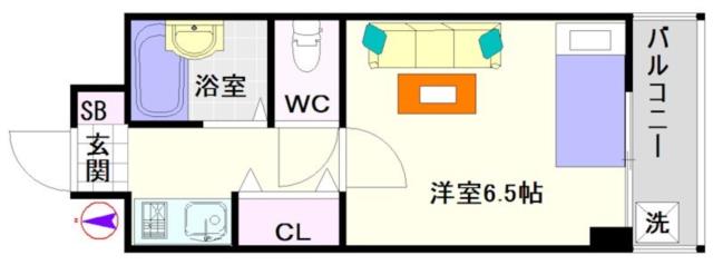 大阪市浪速区下寺(大阪メトロ堺筋線恵美須町駅)のマンション間取 大阪市浪速区下寺(大阪メトロ堺筋線恵美須町駅)のマンション間取