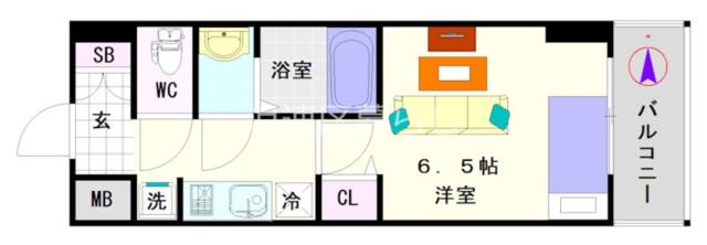 大阪市浪速区日本橋東(大阪メトロ堺筋線恵美須町駅)のマンション間取 大阪市浪速区日本橋東(大阪メトロ堺筋線恵美須町駅)のマンション間取