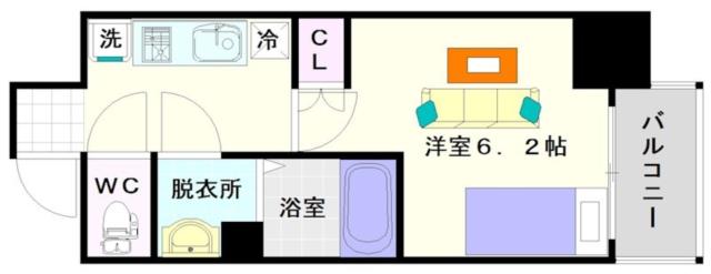 大阪市浪速区恵美須西(南海高野線今宮戎駅)のマンション間取 大阪市浪速区恵美須西(南海高野線今宮戎駅)のマンション間取
