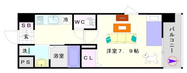 大阪市浪速区芦原(JR大阪環状線芦原橋駅)のマンション間取 大阪市浪速区芦原(JR大阪環状線芦原橋駅)のマンション間取